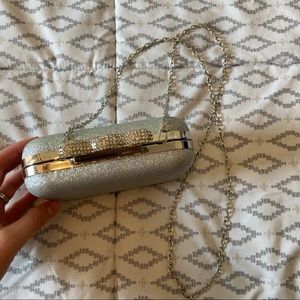 Sparkly Silver Clutch Purse